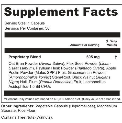 Supplement Facts for PurityStream