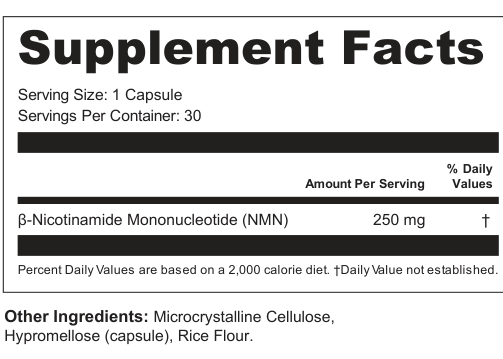Supplement Facts for VitalEdge